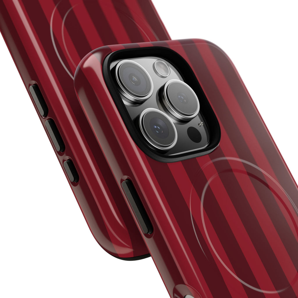 Bold Stripes MagSafe iPhone Case | Cherry