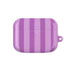 Bold Stripes AirPods Case | Plum