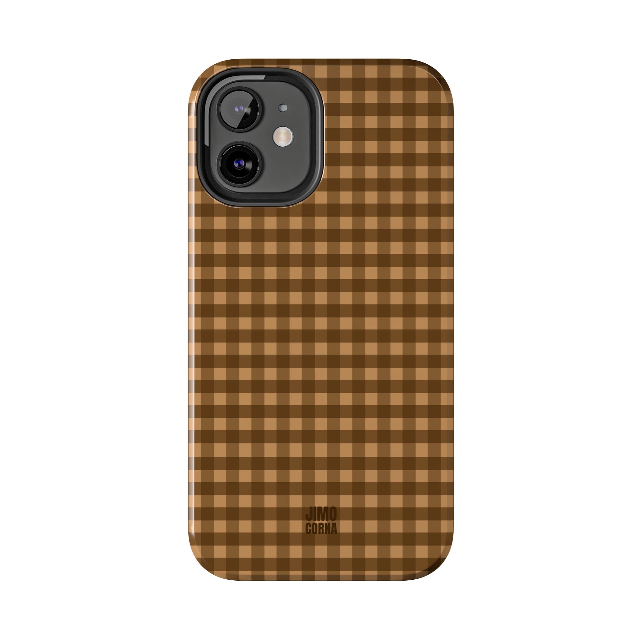 Farm Gingham iPhone Case | Brown