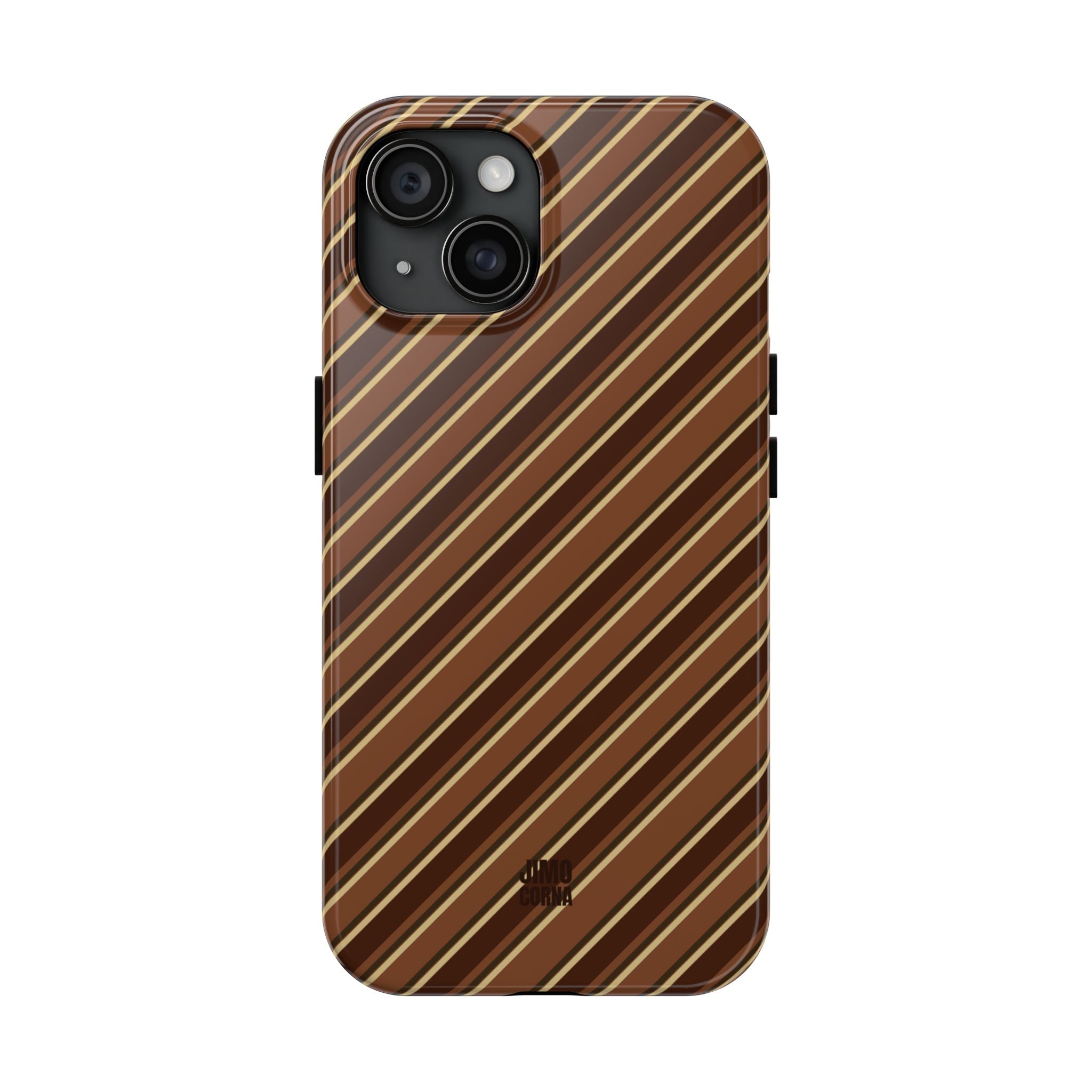 Angelina Stripes | Brown - iPhone Case