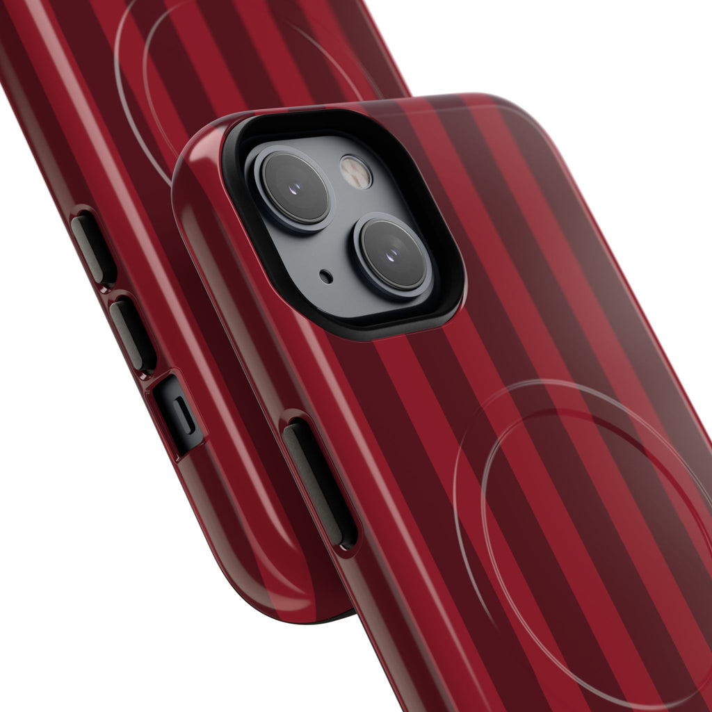 Bold Stripes MagSafe iPhone Case | Cherry
