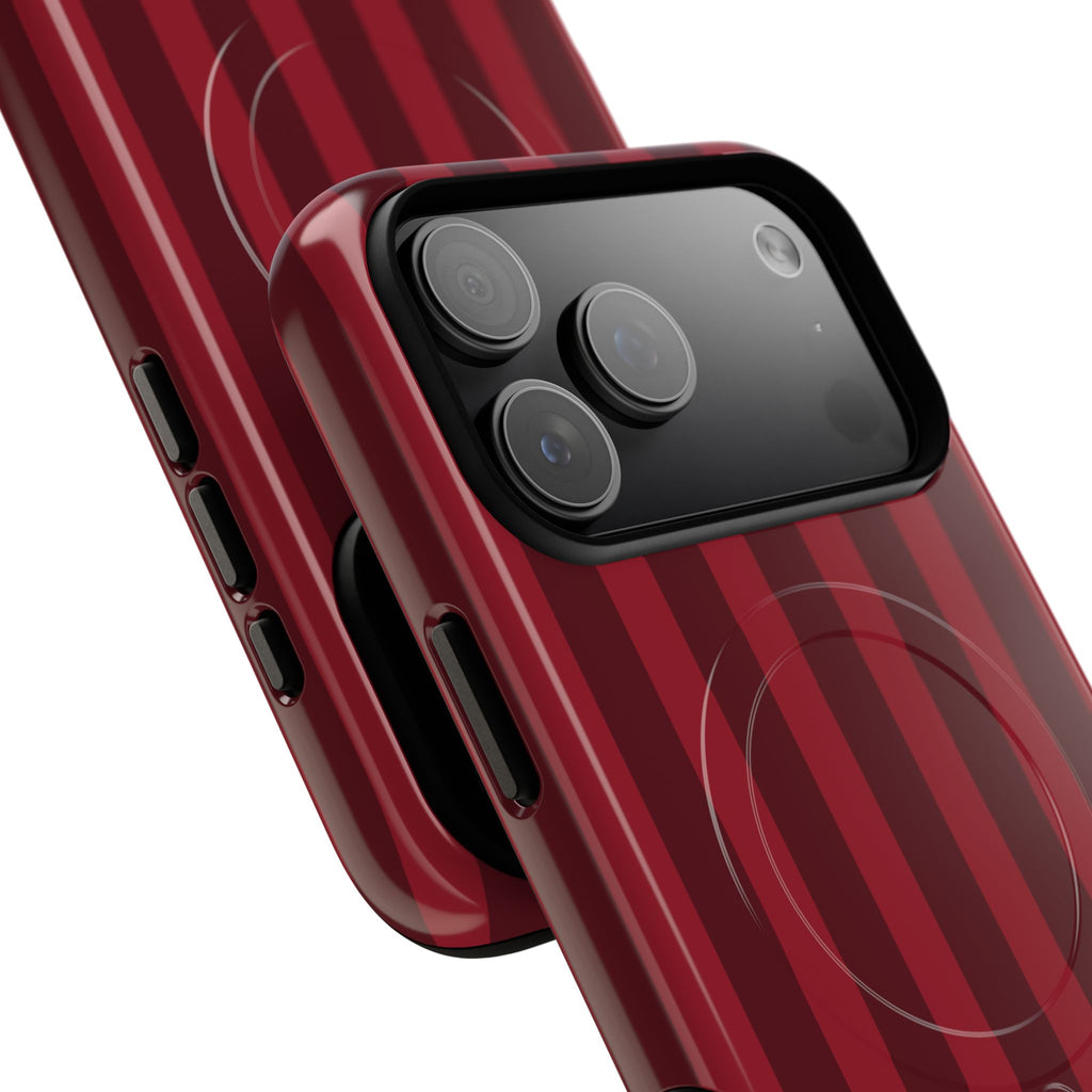 Bold Stripes MagSafe iPhone Case | Cherry