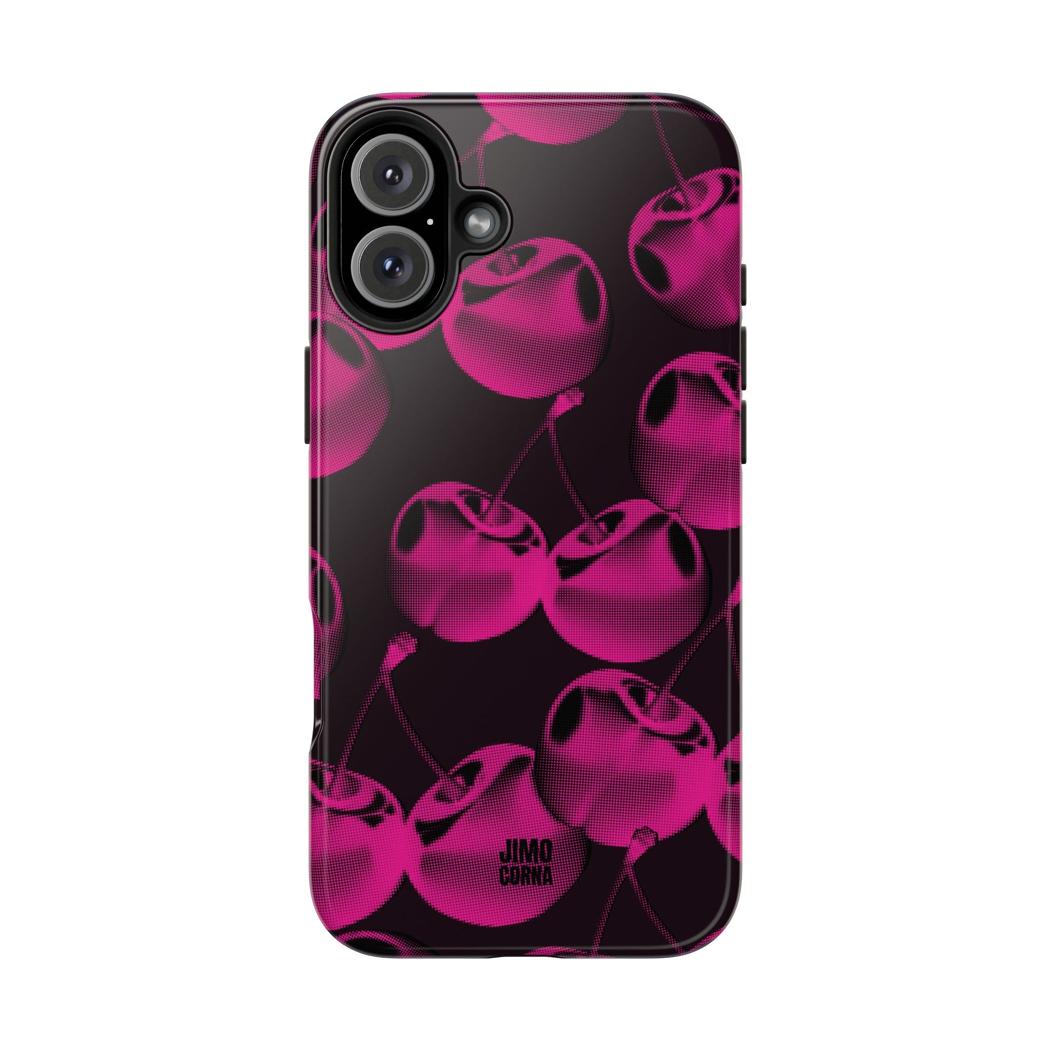 Hot Pink Retro Cherries