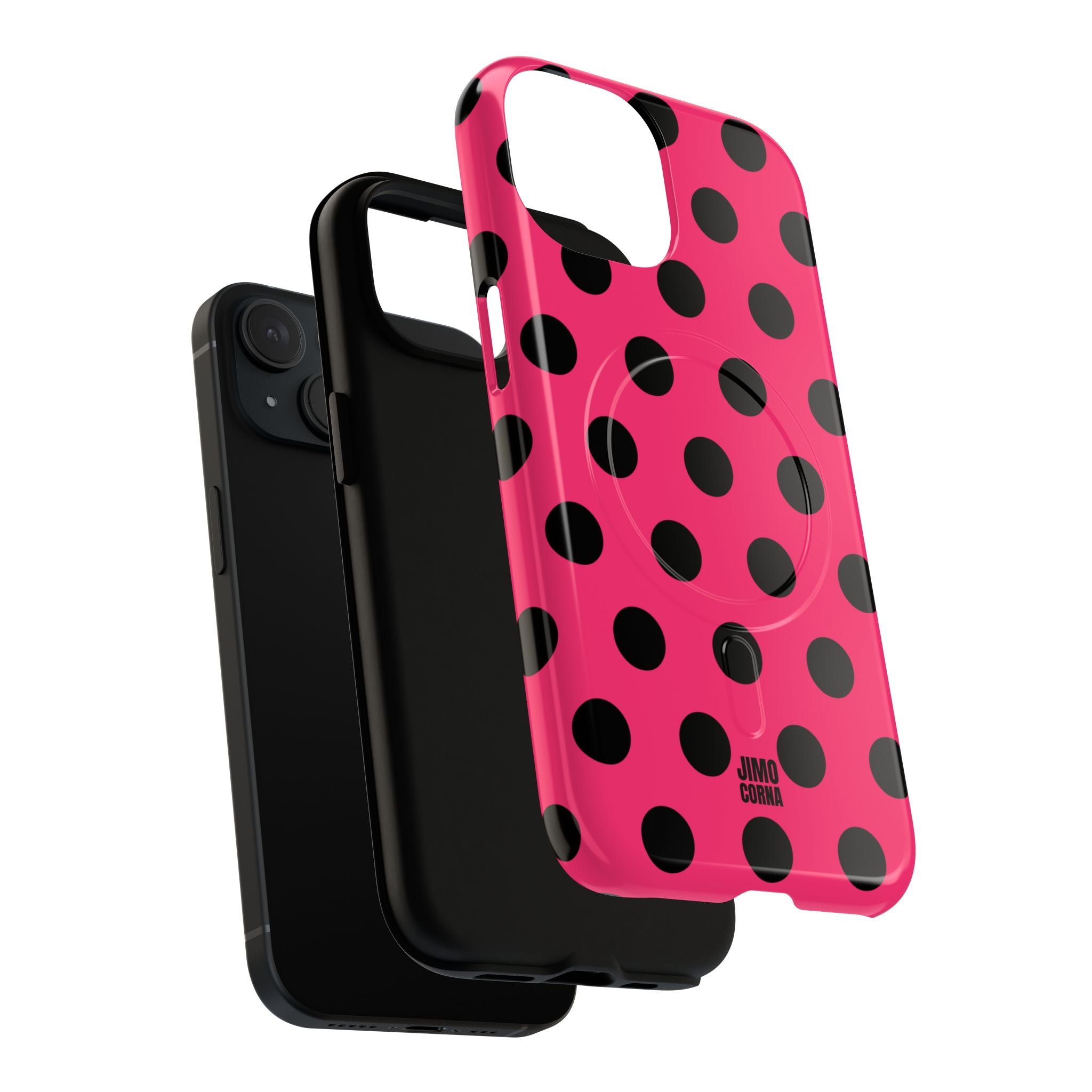 Big Polka Dot | Hot Pink and Black