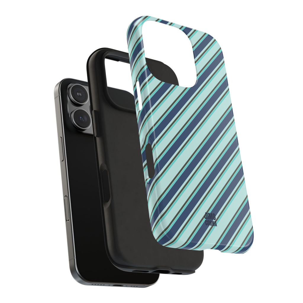 Angelina Stripes | Blue - iPhone Case