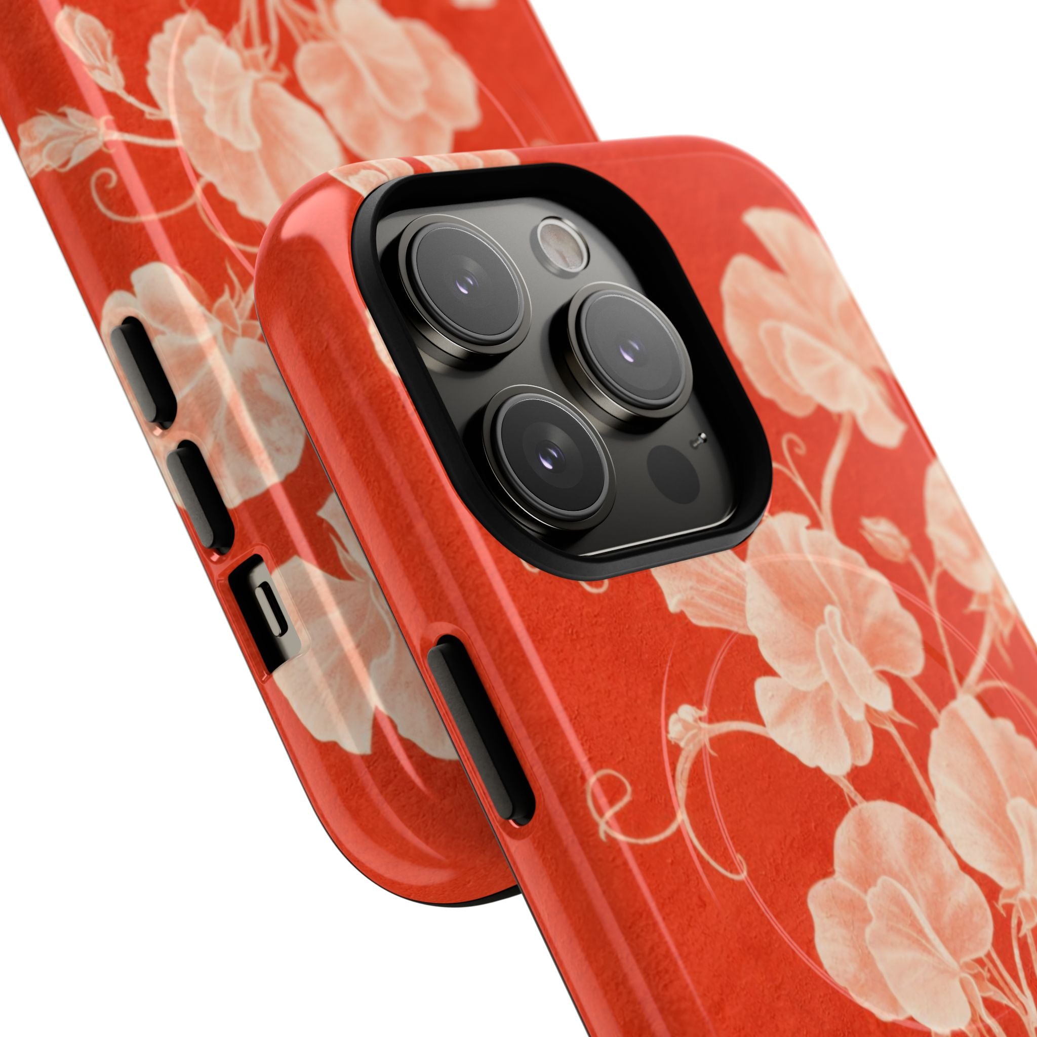 Red Flora MagSafe iPhone Case