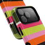 Berry Citrus Stripe MagSafe iPhone Case