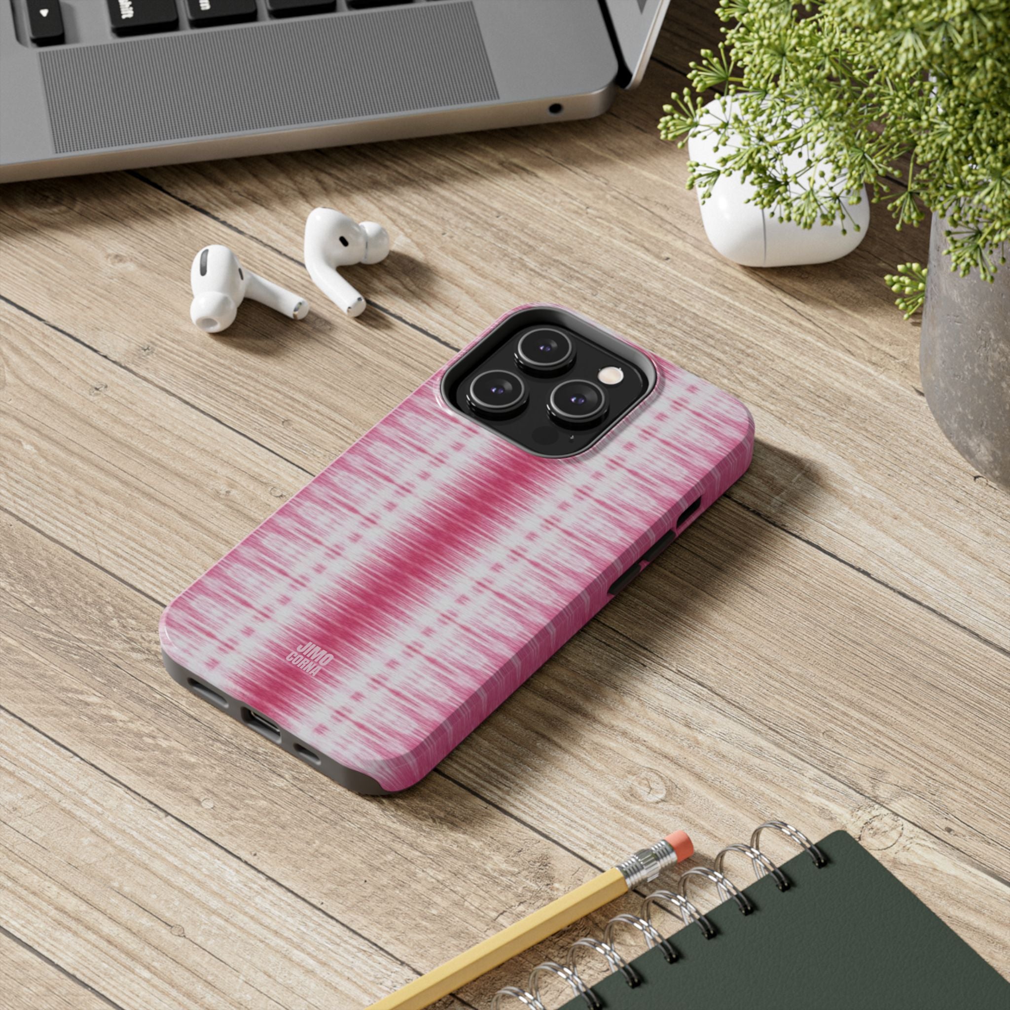 Pink Woven Texture iPhone Case