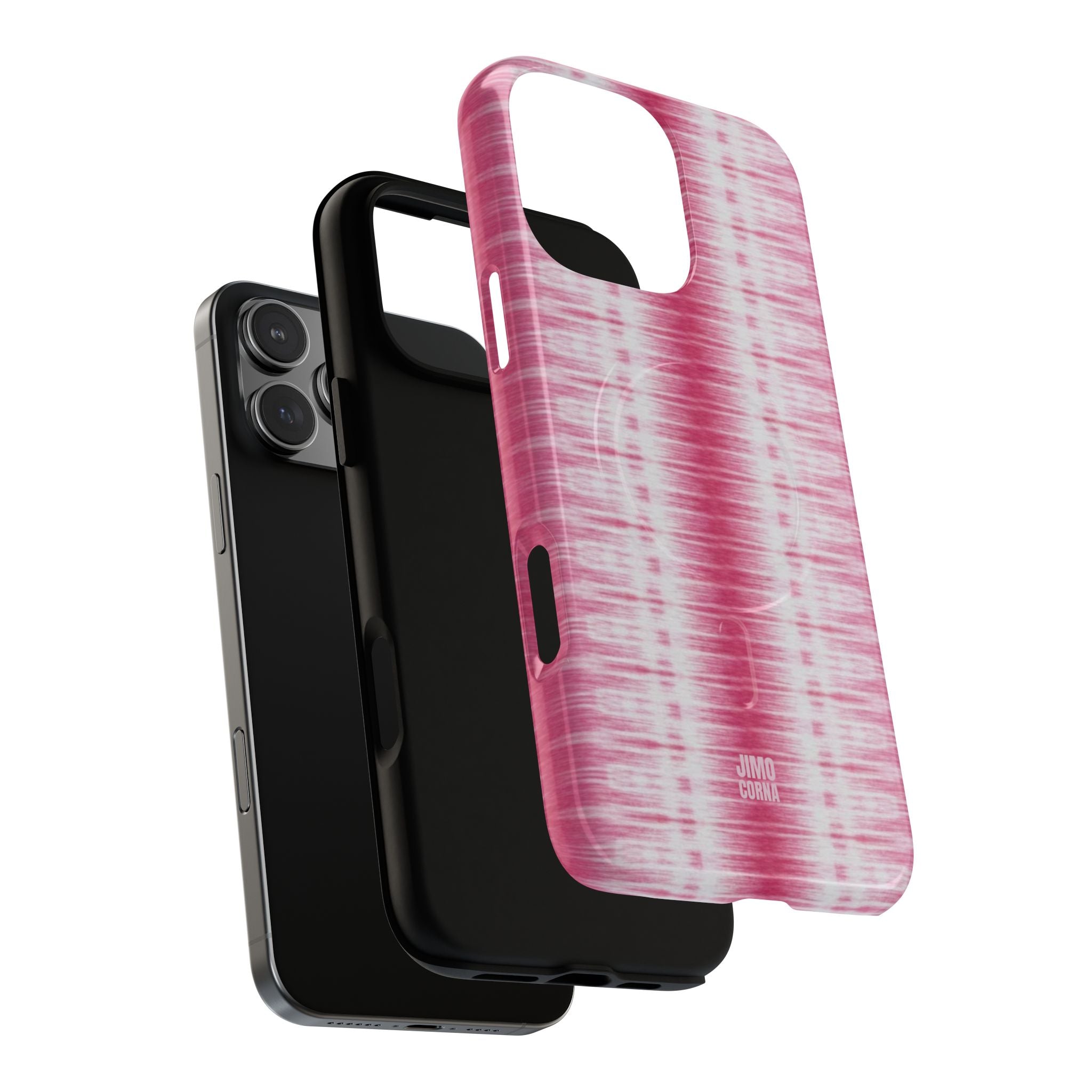 Pink Woven Texture MagSafe iPhone Case