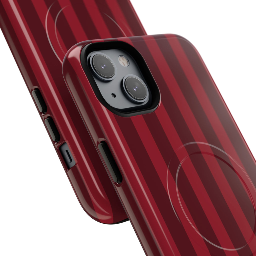Bold Stripes MagSafe iPhone Case | Cherry