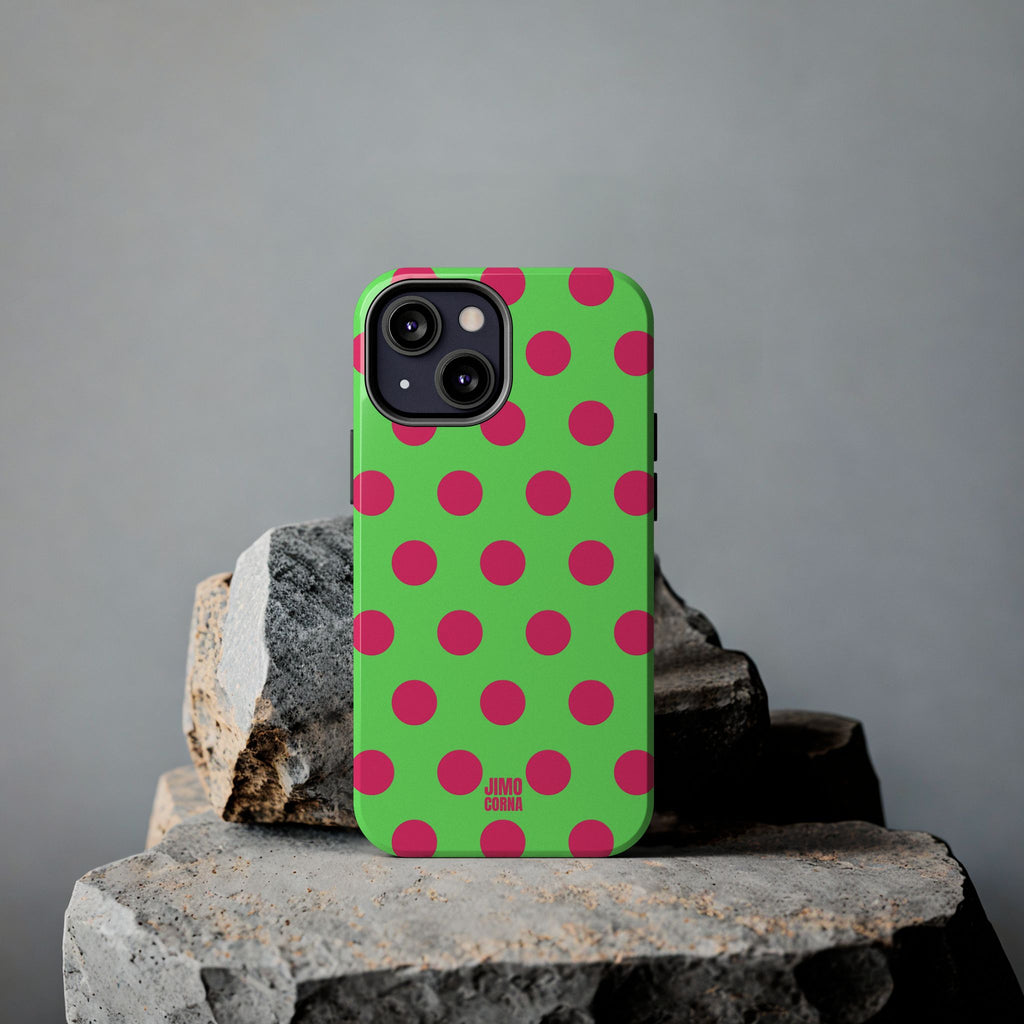Big Polka Dot | Green and Pink