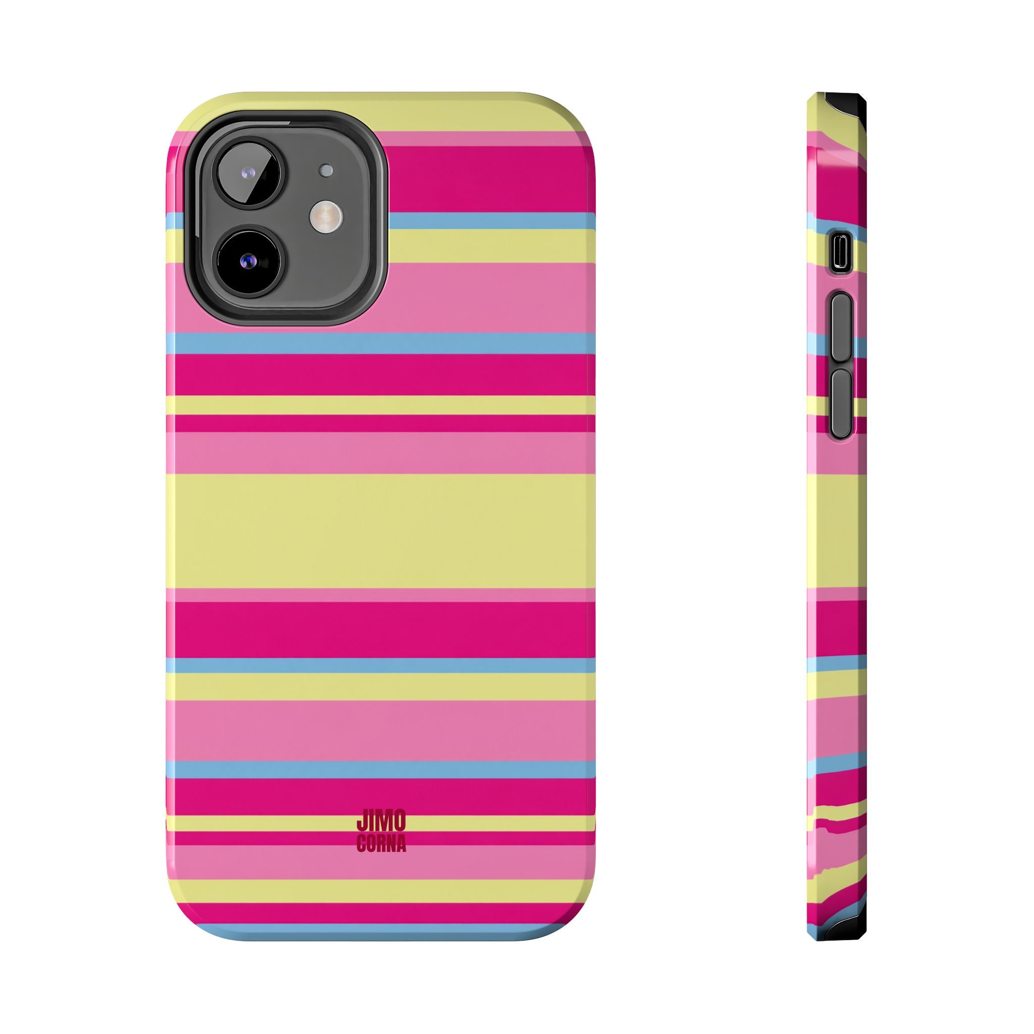 Lemonberry Stripe iPhone Case