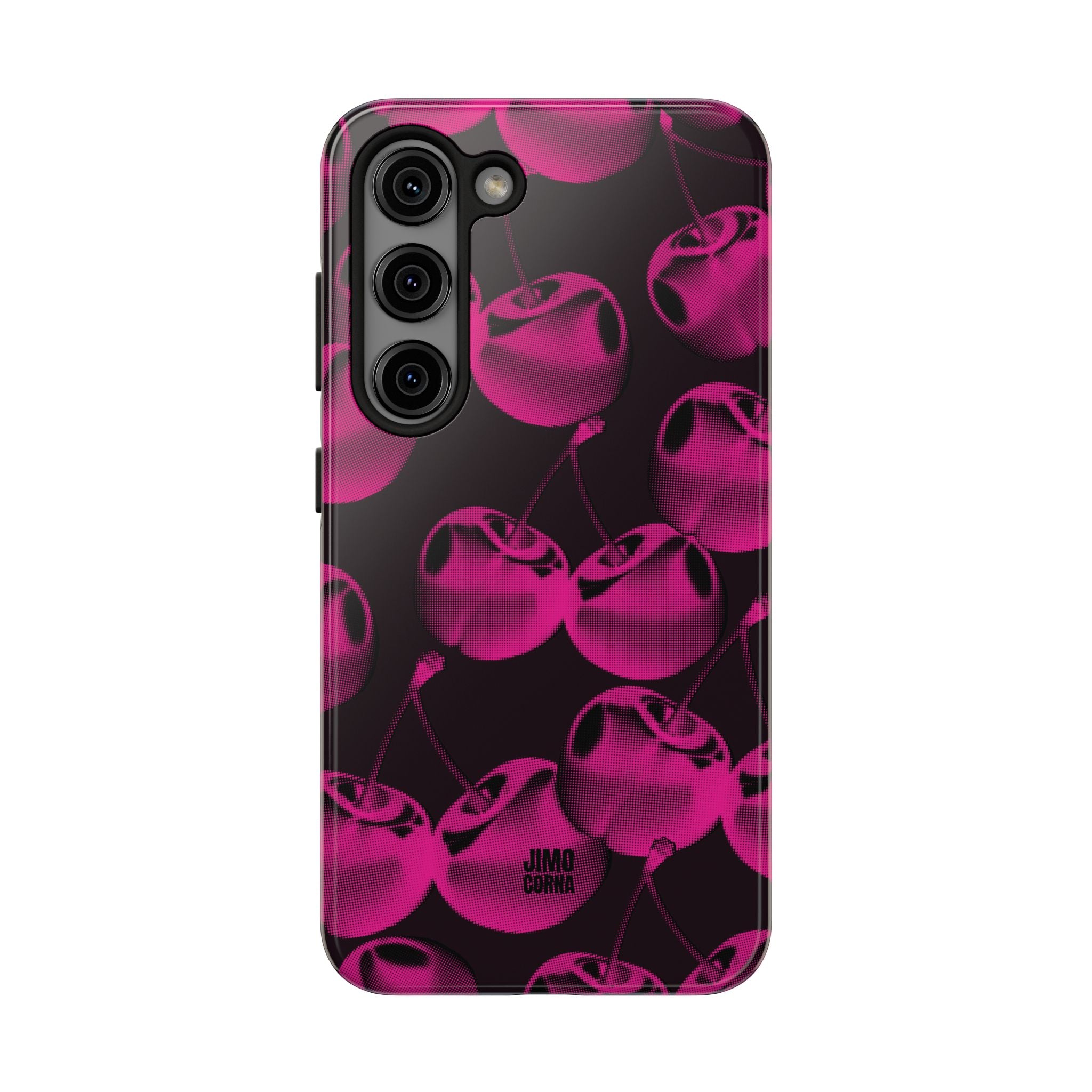 Hot Pink Retro Cherries