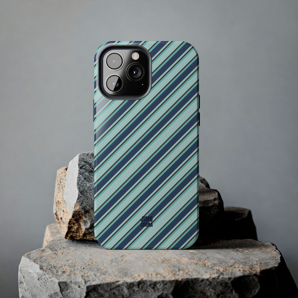 Angelina Stripes | Blue - iPhone Case
