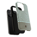 Asymmetrical Lines MagSafe iPhone Case | Blue and Brown