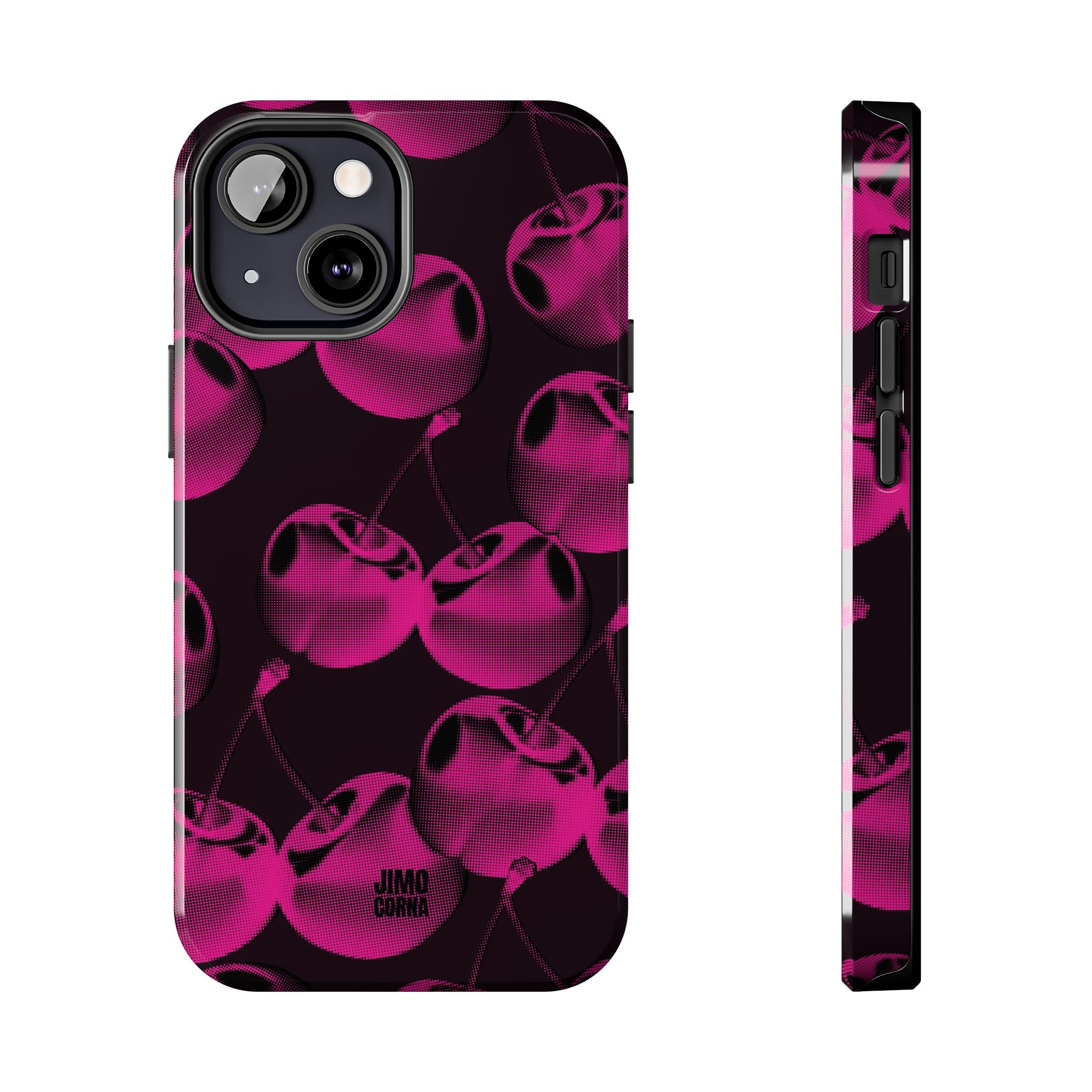 Hot Pink Retro Cherries