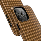Farm Gingham MagSafe iPhone Case | Brown