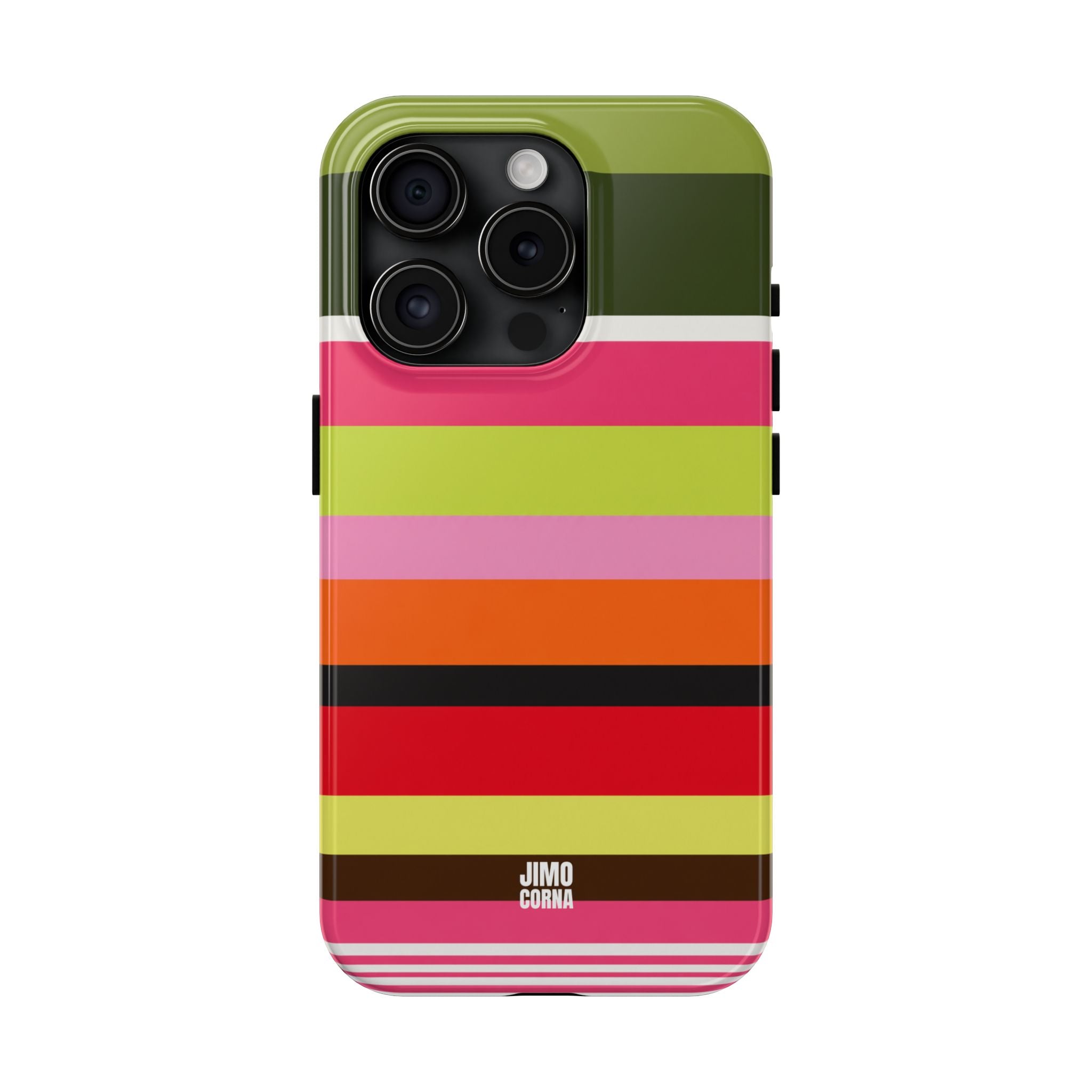 Berry Citrus Stripe iPhone Case