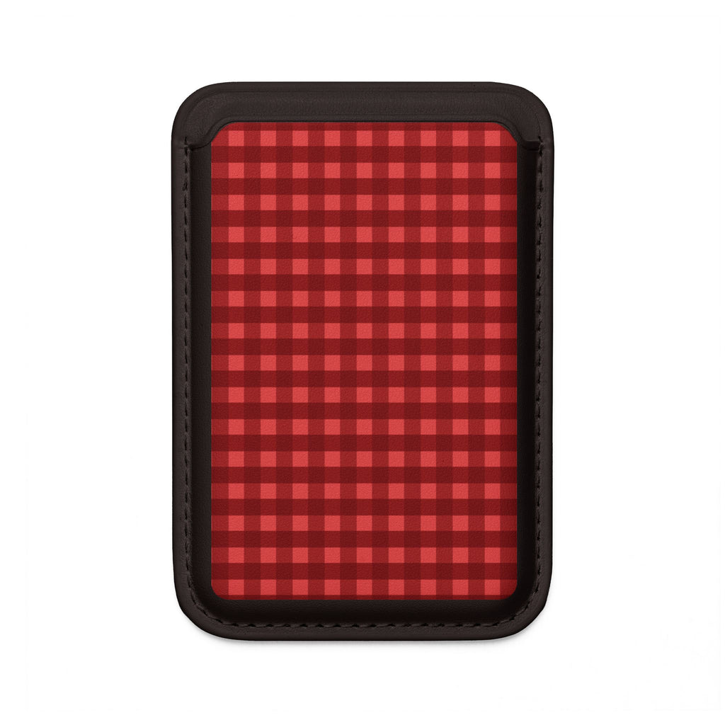 Farm Gingham Vegan MagSafe Wallet | Red