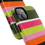 Berry Citrus Stripe MagSafe iPhone Case
