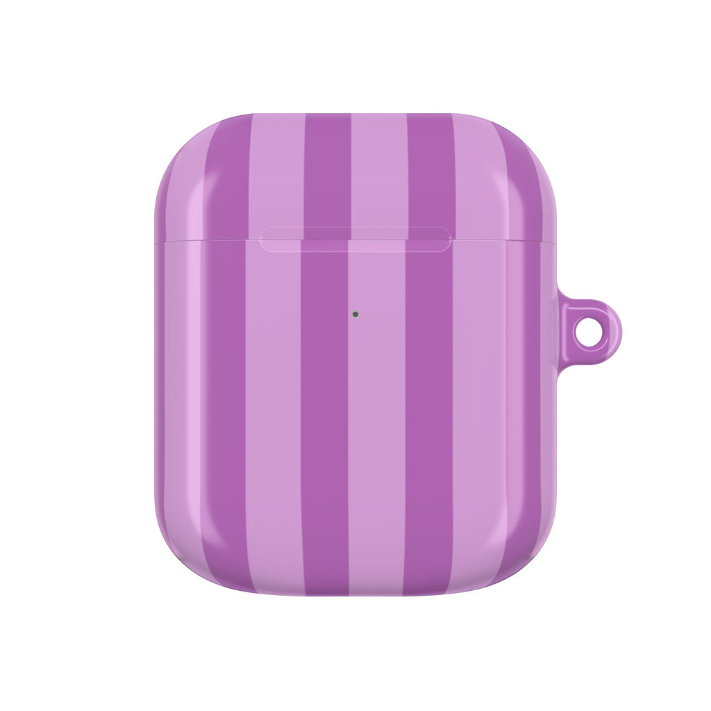 Bold Stripes AirPods Case | Plum