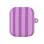 Bold Stripes AirPods Case | Plum