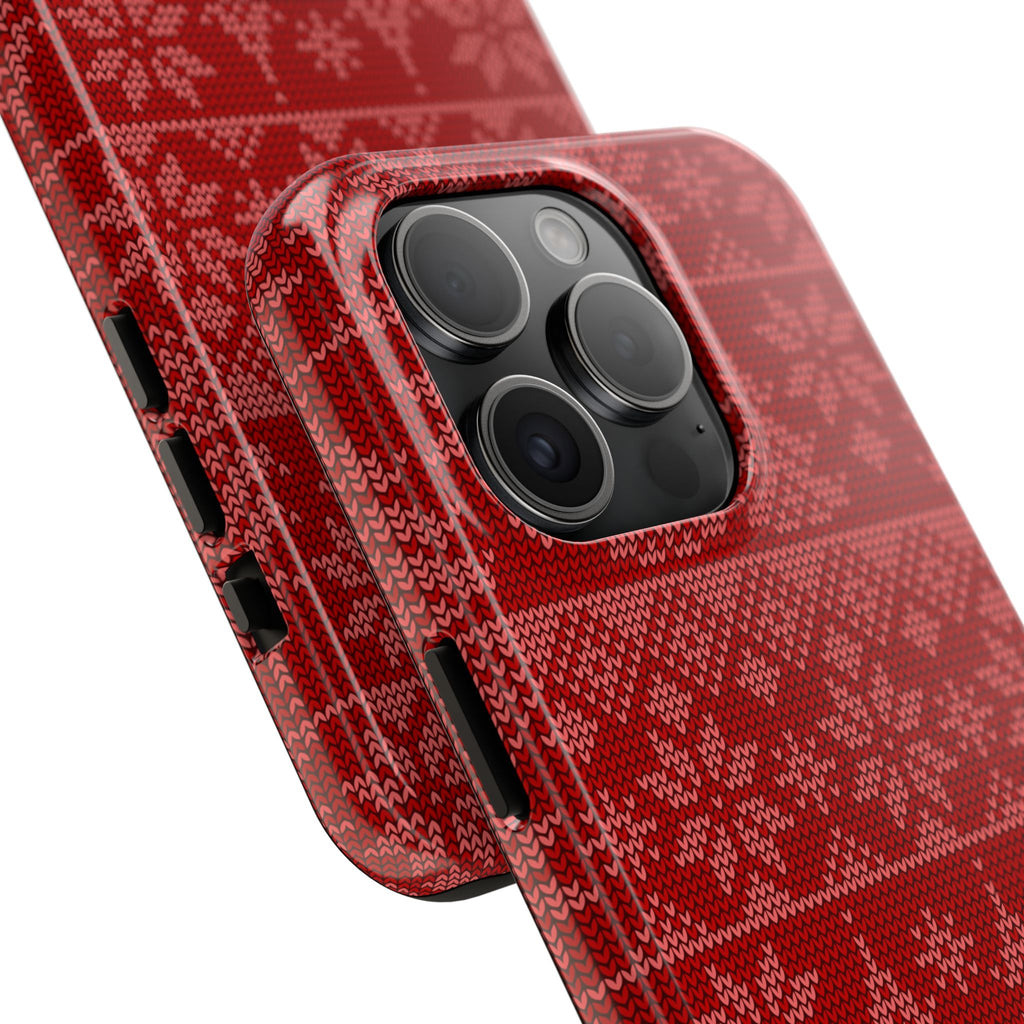 Holiday Knit | Red iPhone Case