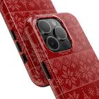 Holiday Knit | Red iPhone Case