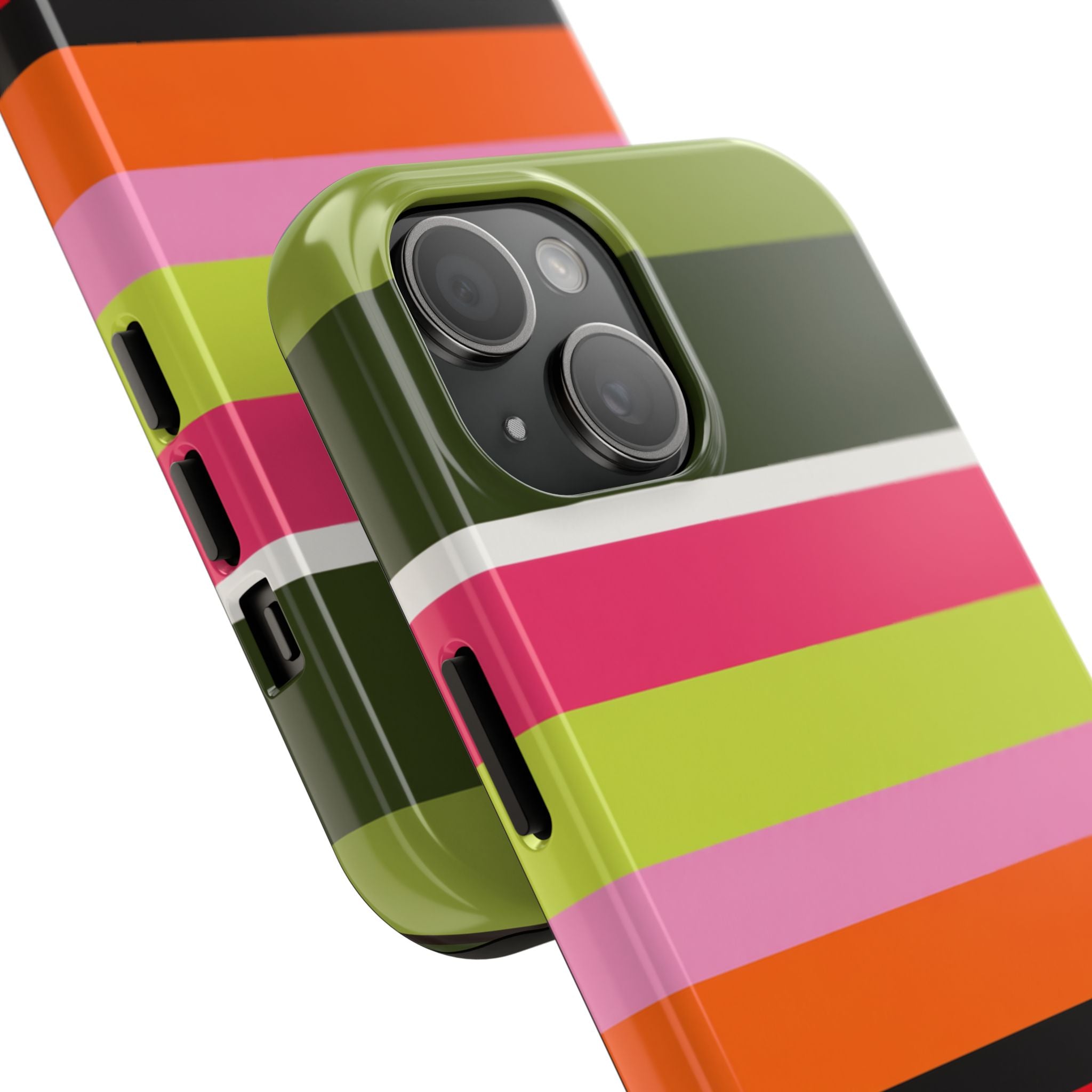 Berry Citrus Stripe iPhone Case