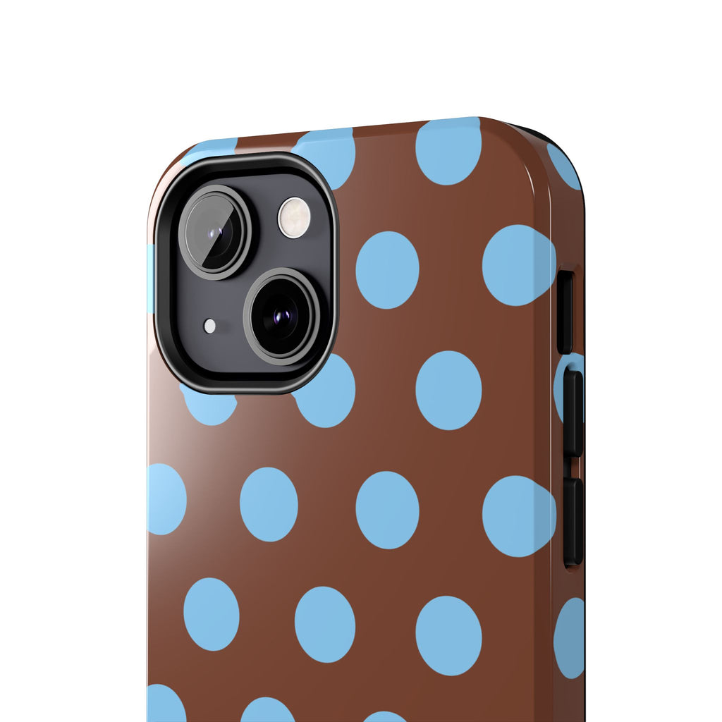 Big Polka Dot | Brown and Blue