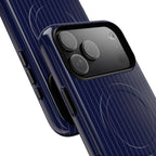 Navy Blue Soft Stripes