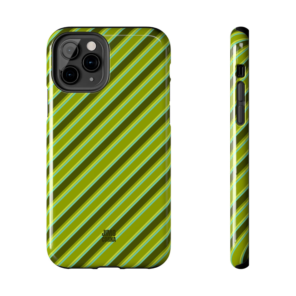 Angelina Stripes | Olive - iPhone Case