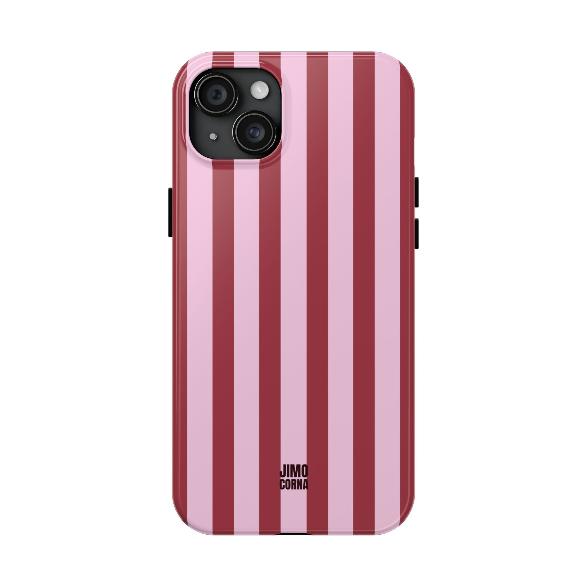 Bold Stripes iPhone Case | Pink and Red