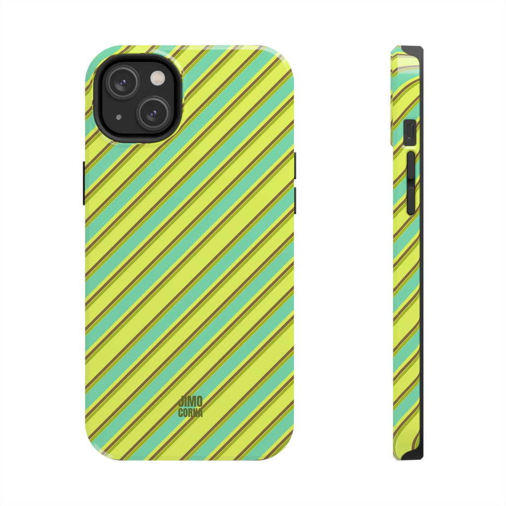 Angelina Stripes | Green - iPhone Case