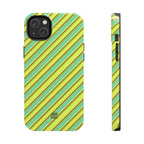 Angelina Stripes | Green - iPhone Case