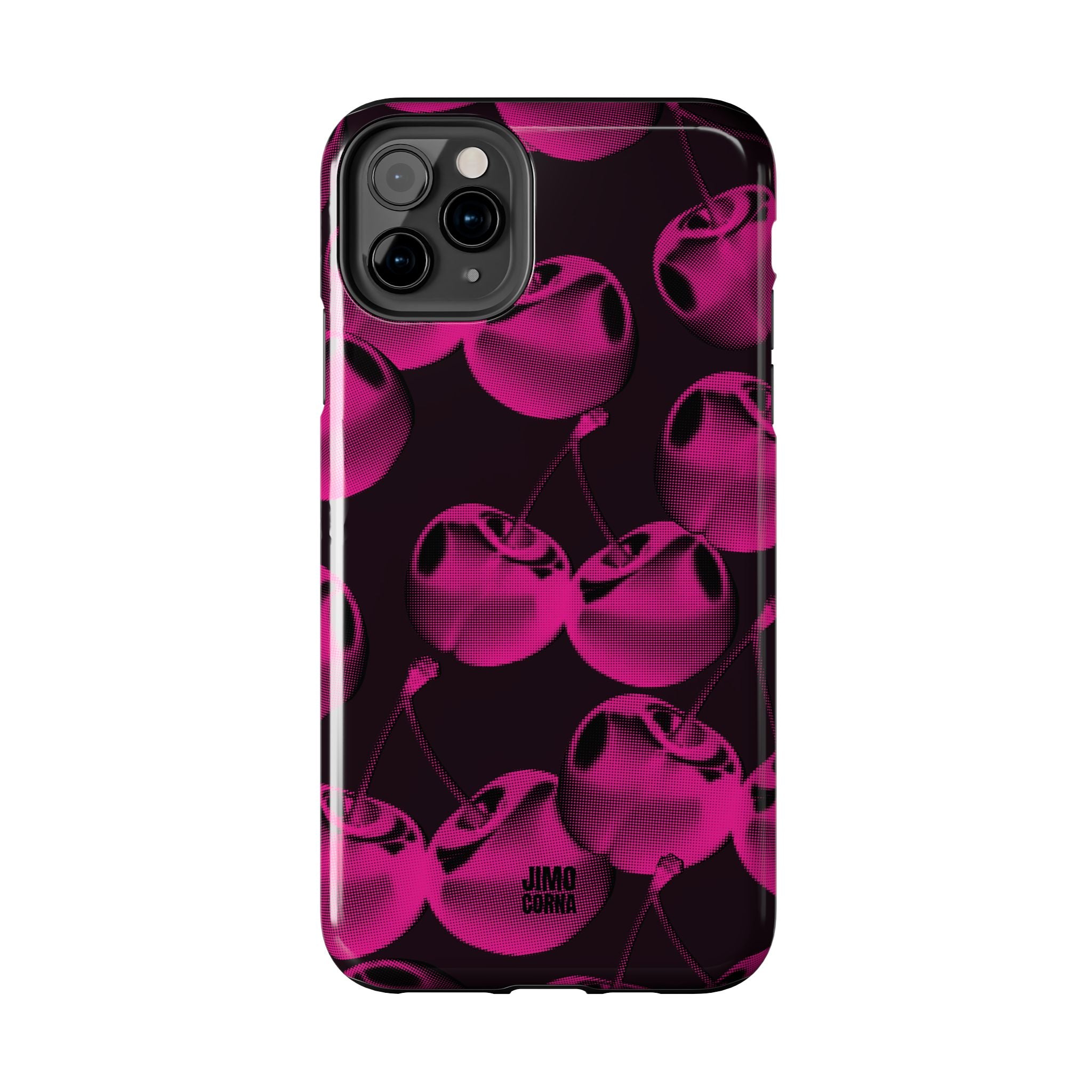 Hot Pink Retro Cherries