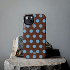 Big Polka Dot | Brown and Blue