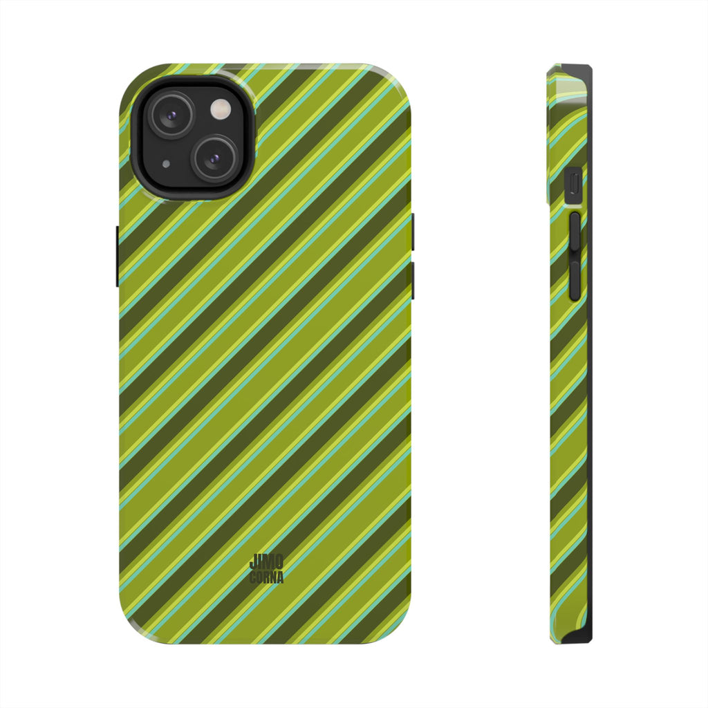 Angelina Stripes | Olive - iPhone Case