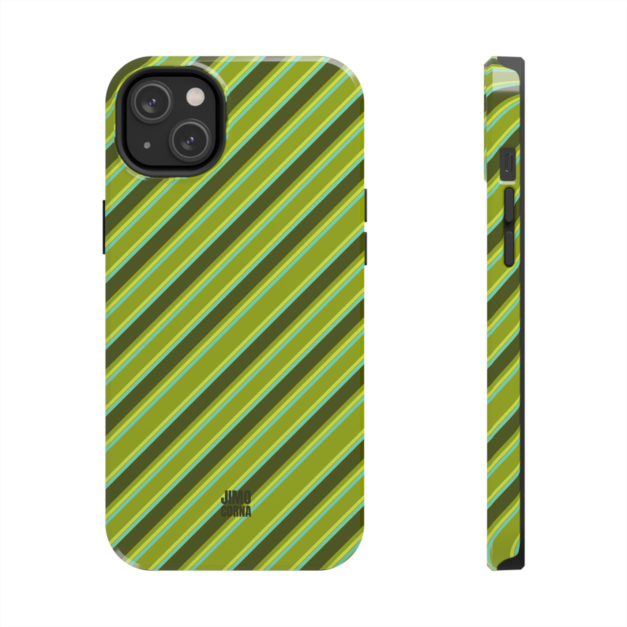Angelina Stripes | Olive - iPhone Case
