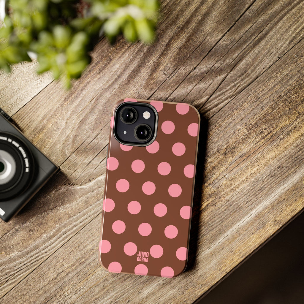 Big Polka Dot | Brown and Pink