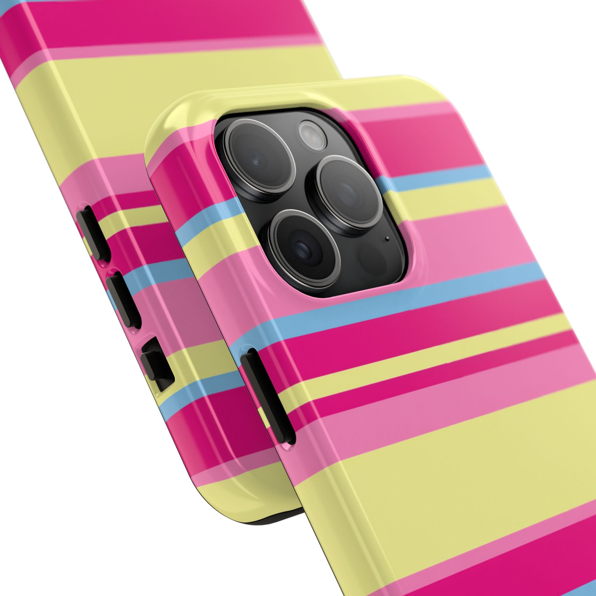 Lemonberry Stripe iPhone Case