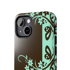 Y2K Floral iPhone Case | Brown and Mint