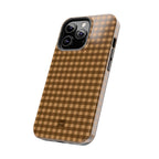 Farm Gingham iPhone Case | Brown