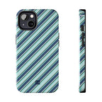 Angelina Stripes | Blue - iPhone Case