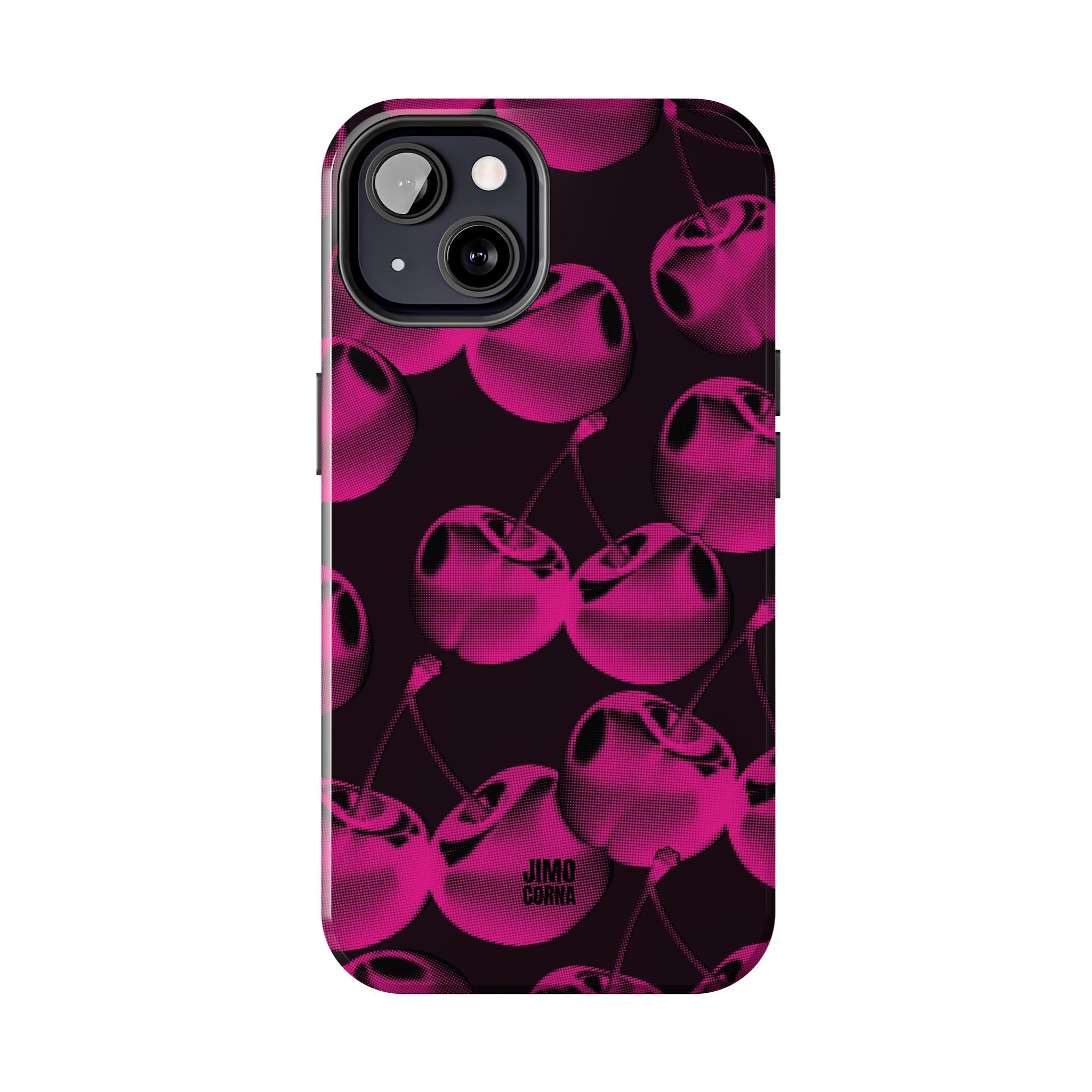 Hot Pink Retro Cherries