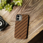 Angelina Stripes | Brown - iPhone Case