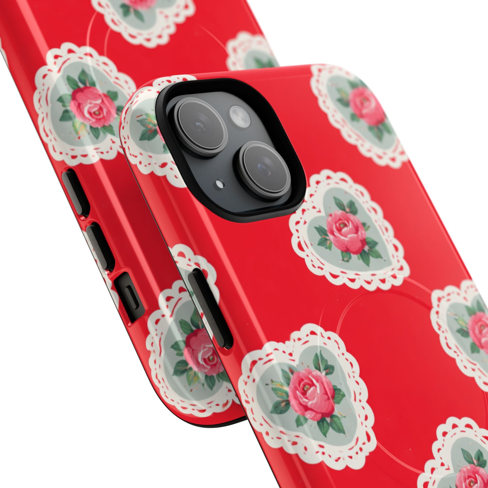 Rosy Lace MagSafe iPhone Case