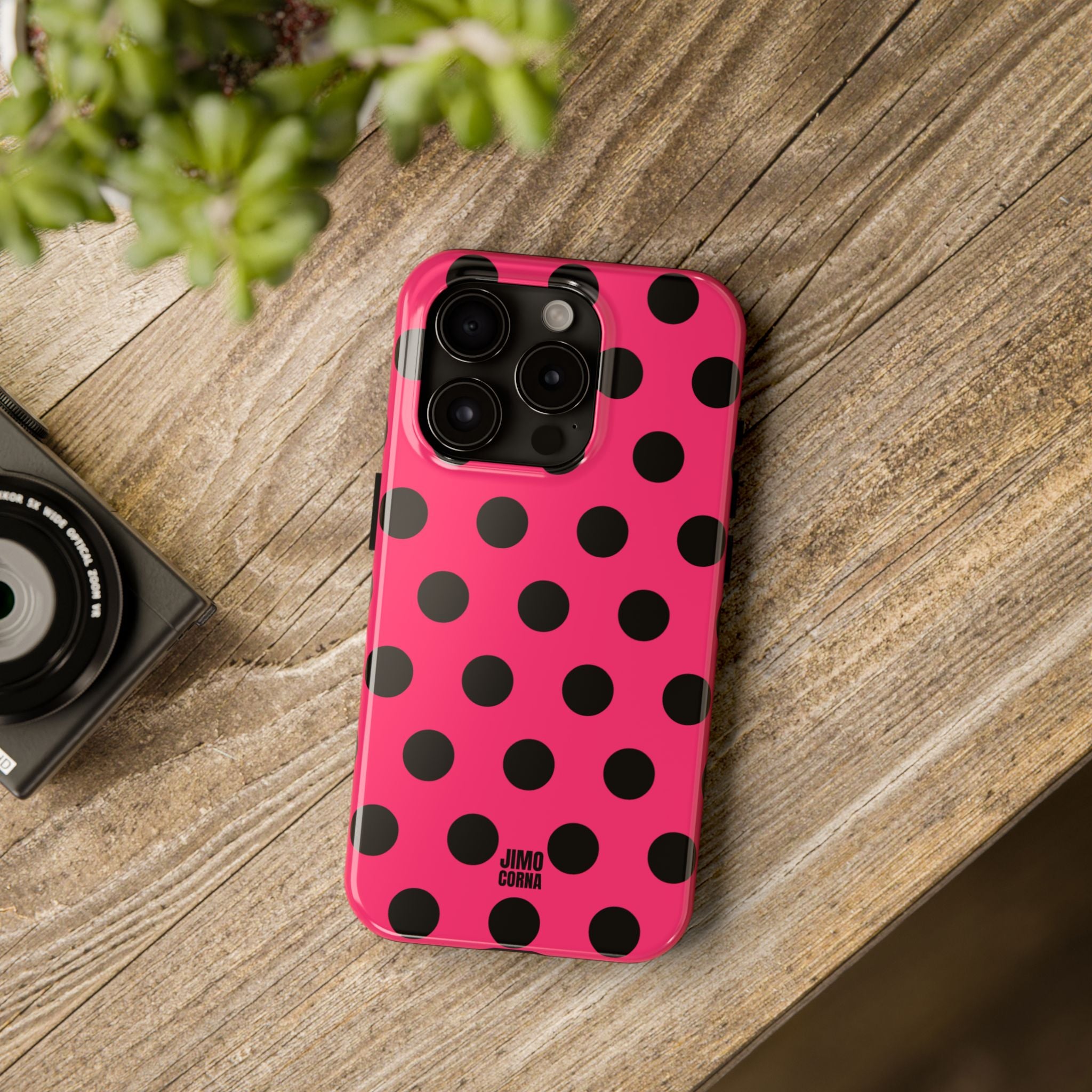 Big Polka Dot | Hot Pink and Black