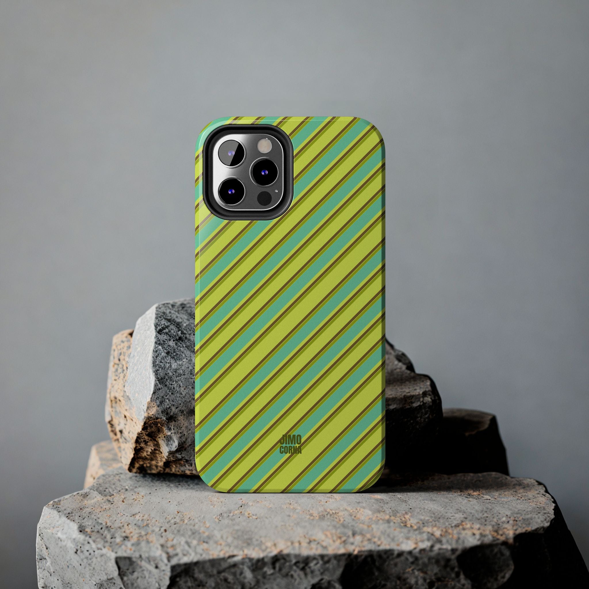 Angelina Stripes | Green - iPhone Case