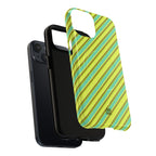 Angelina Stripes | Green - MagSafe iPhone Case